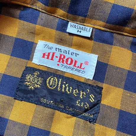 1960's〜 Oliver's Ltd. S/S Shirt Deadstock