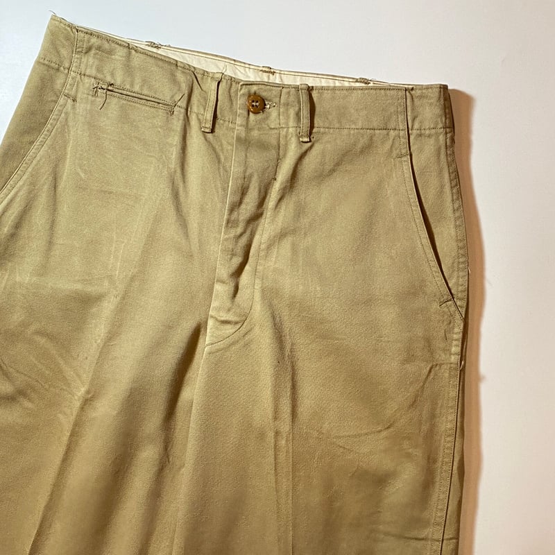 パンツ WW2 USArmy M-45 Chino Trousers Deadstock パンツ 40s 50s M-45 KHAKI Military Chino Vtg WW2 40s 50s US