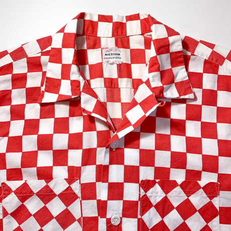 1950's〜 Unknown Checkered Flag Pattern S/S Shirt