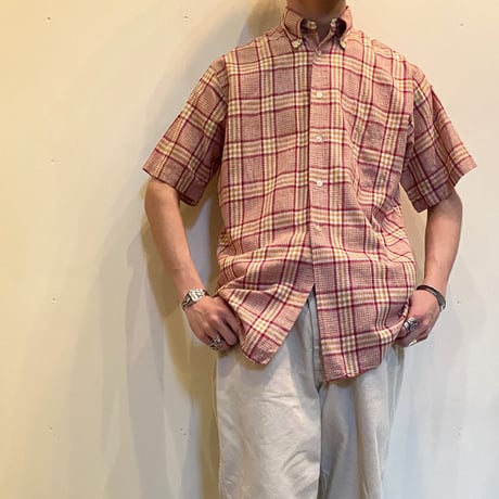 1960's SAKS FIFTH AVENUE Cotton&Flax S/S Shirt