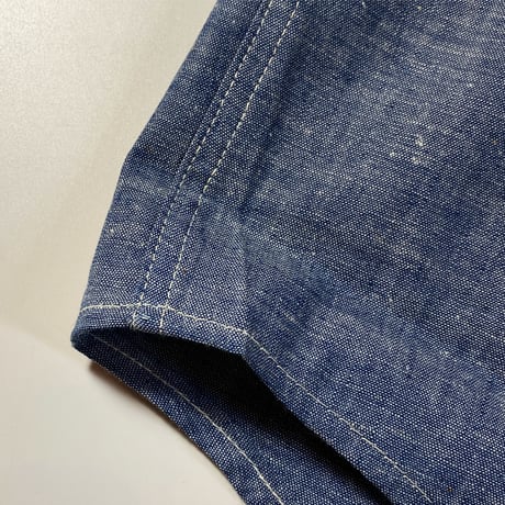 1950〜60's DOUBLE RINGER Chambray S/S Shirt Deadstock
