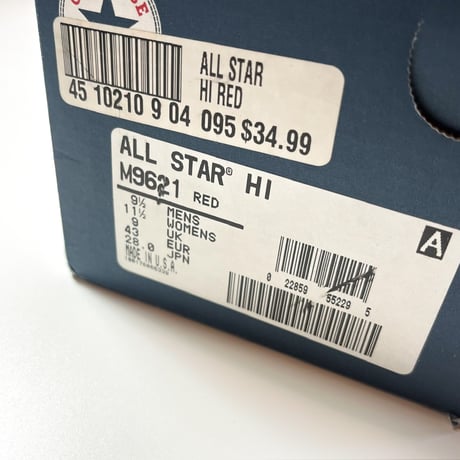 1990's CONVERSE ALL STAR Hi Deadstock