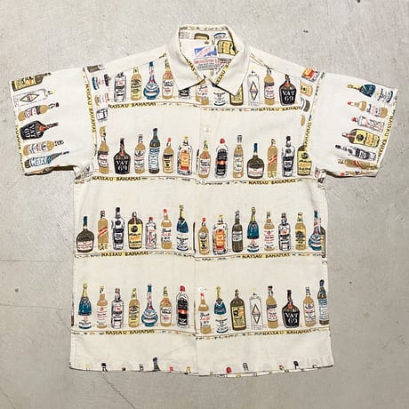 1960's THE MEN'S SHOP Linen S/S Shirt