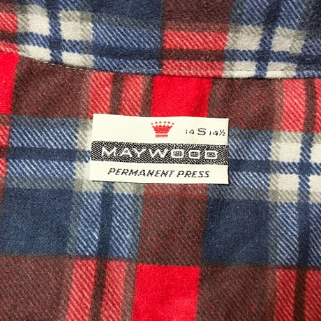 1960's MAYWOOD Flannel L/S Shirt Deadstock