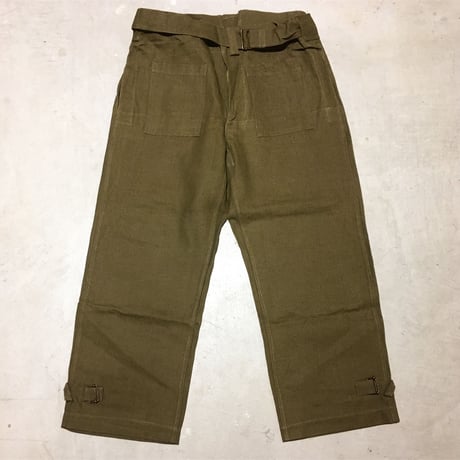 1940〜50's French Army Linen Motorcycle Pants Deadstock