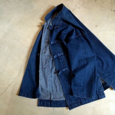 1990's east bay mercantile co. Indigo Denim China Jacket