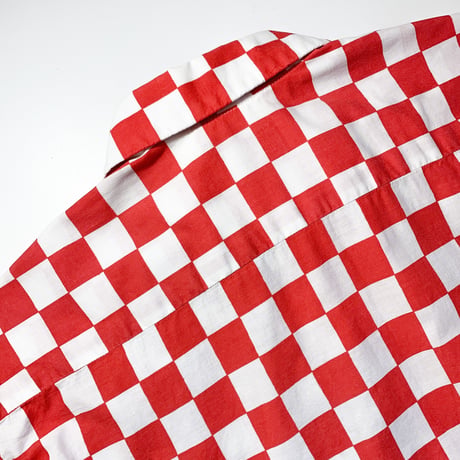 1950's〜 Unknown Checkered Flag Pattern S/S Shirt