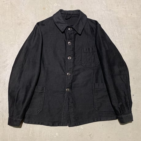 1940's〜 French Unknown Black Moleskin Jacket