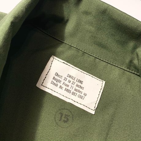 1960's US.ARMY Jungle Fatigue 3rd Jacket Deadstock