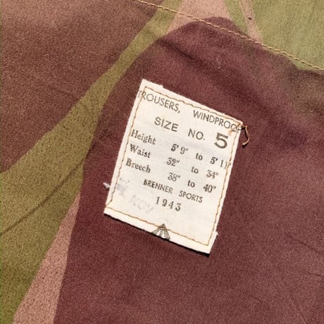 1940's British Army SAS Brush Pattern Over Trousers Deadstock