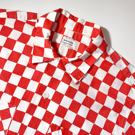 1950's〜 Unknown Checkered Flag Pattern S/S Shirt