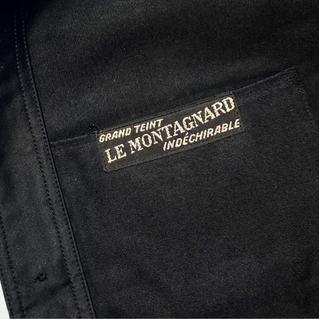 1940's LE MONTAGNARD Black Moleskin Jacket Deadstock