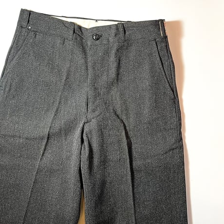 1940's Unknown Black Covert Trousers Deadstock