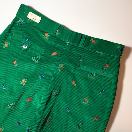 1960's〜 JOHN HORAN Corduroy Embroidery Trousers Deadstock