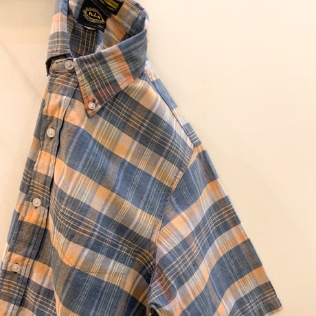 1960's h.i.s Indian Madras S/S Shirt