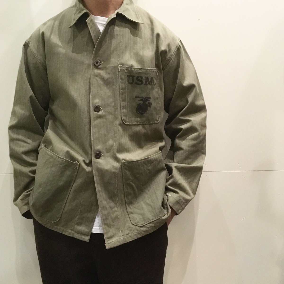 激レア　ヴィンテージ　40's USMC P-41 ヘリンボーンジャケット 1940's USMC P-41 Herringbone Jacket | Unwave