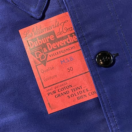 1950's Dubure&Deverchere Moleskin Jacket Deadstock