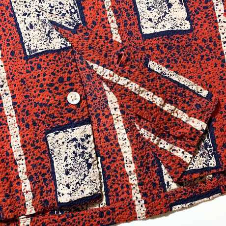 1950's TORSO-TAILORED Seersucker S/S Shirt