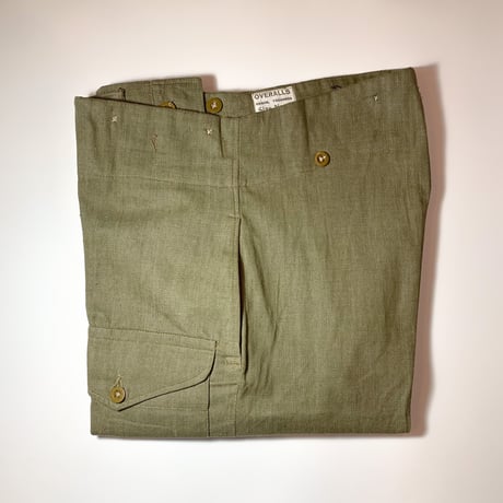 1950's British Army Green Denim Trousers Deadstock