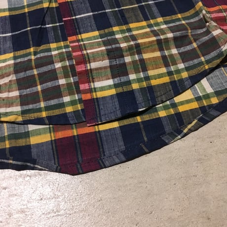 1960's Unknown Indian Madras L/S Shirt Deadstock