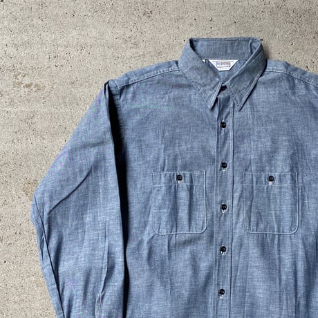 1980's FIVE BROTHER Chambray L/S Shirt