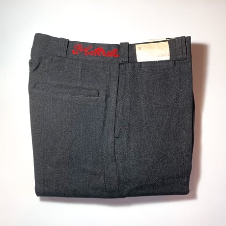 1950's Unknown Black Covert Trousers Deadstock