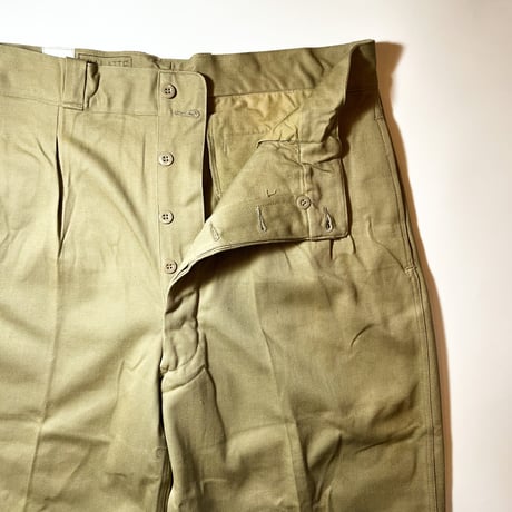 1950〜60's French Army M-52 Chino Trousers Deadstock