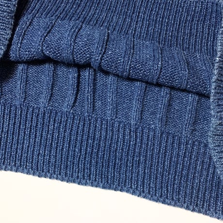 1990's LANDS' END Indigo Cotton Sweater