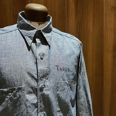 1960's US.NAVY Chambray L/S Shirt
