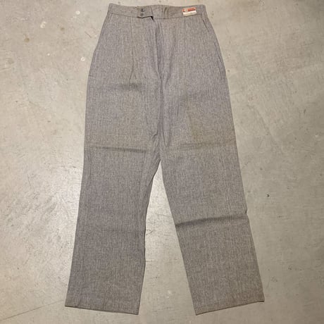 1950's GOLD STAR Gray Covert Easy Pants Deadstock