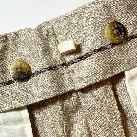 1990's〜 LANDS' END Herringbone Linen Trousers Deadstock