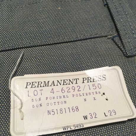 1960's WASHINGTON DEE CEE Tapered Pants Deadstock
