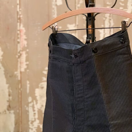 1940's French Unknown Printed Moleskin Trousers Deadstock