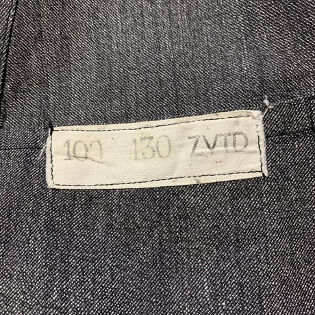 1940〜50's French Military Black Chambray Atelier Coat Deadstock