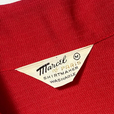 1960's Mancel of PARIS Rayon L/S Shirt Deadstock