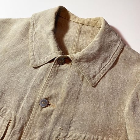 1920〜30's French Unknown Linen Jacket