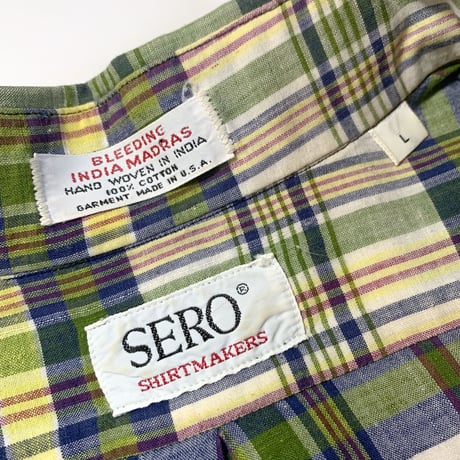 1970's SERO Indian Madras L/S Shirt