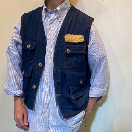 1970's SAFT BAK Denim Fishing Vest