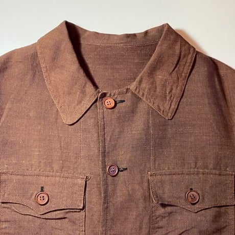 1940's French Unknown Linen Hunting Jacket