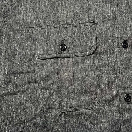 1940〜50's BARTEL PERFECTION Black Chambray L/S Shirt Deadstock