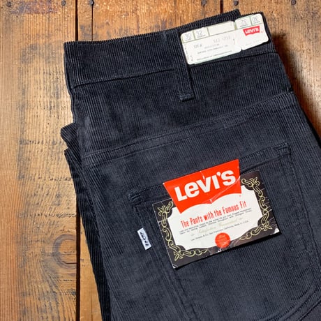 1960's〜 Levi's 518 Black Corduroy Pants Deadstock