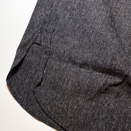 1950's UNCLE SAM Black Chambray Pullover L/S Shirt Deadstock