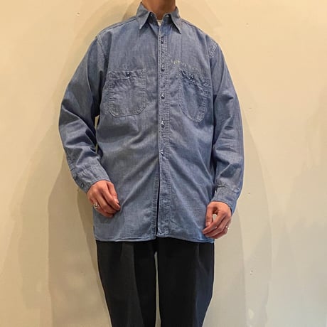 1940's US.NAVY Chambray L/S Shirt