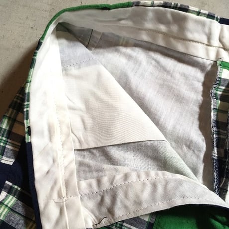 1970's〜 Lady Halrin Indian Madras Patchwork Short Pants
