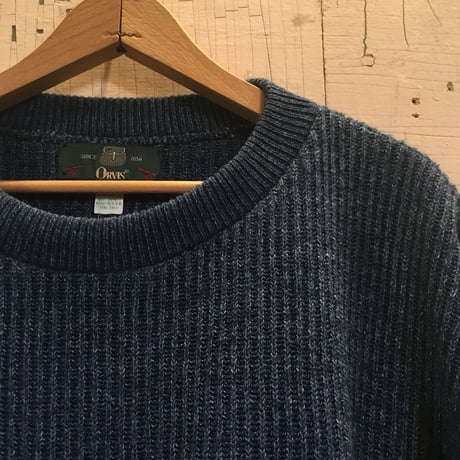 1980〜90's ORVIS Indigo Cotton Sweater