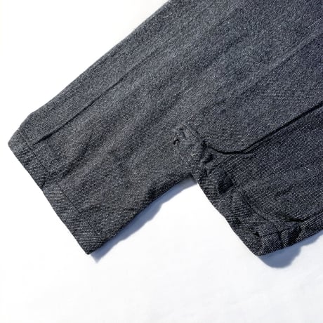 1950's French Unknown Black Chambray Atelier Coat