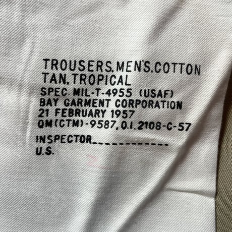 1950's USAF Chino Trousers Deadstock