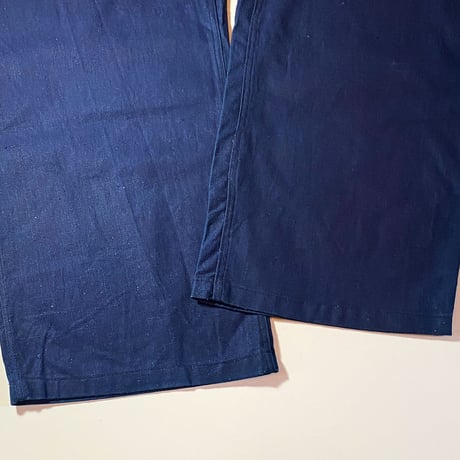 1940's French Unknown Indigo Cotton&Linen Overall Deadstock
