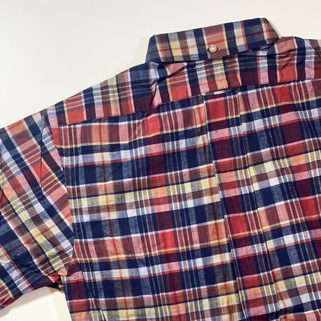 1960's BASKIN Indian Madras L/S Shirt Deadstock