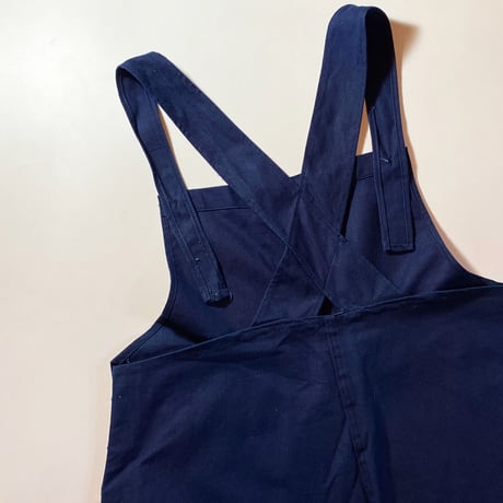 1940's French Unknown Indigo Cotton&Linen Overall Deadstock